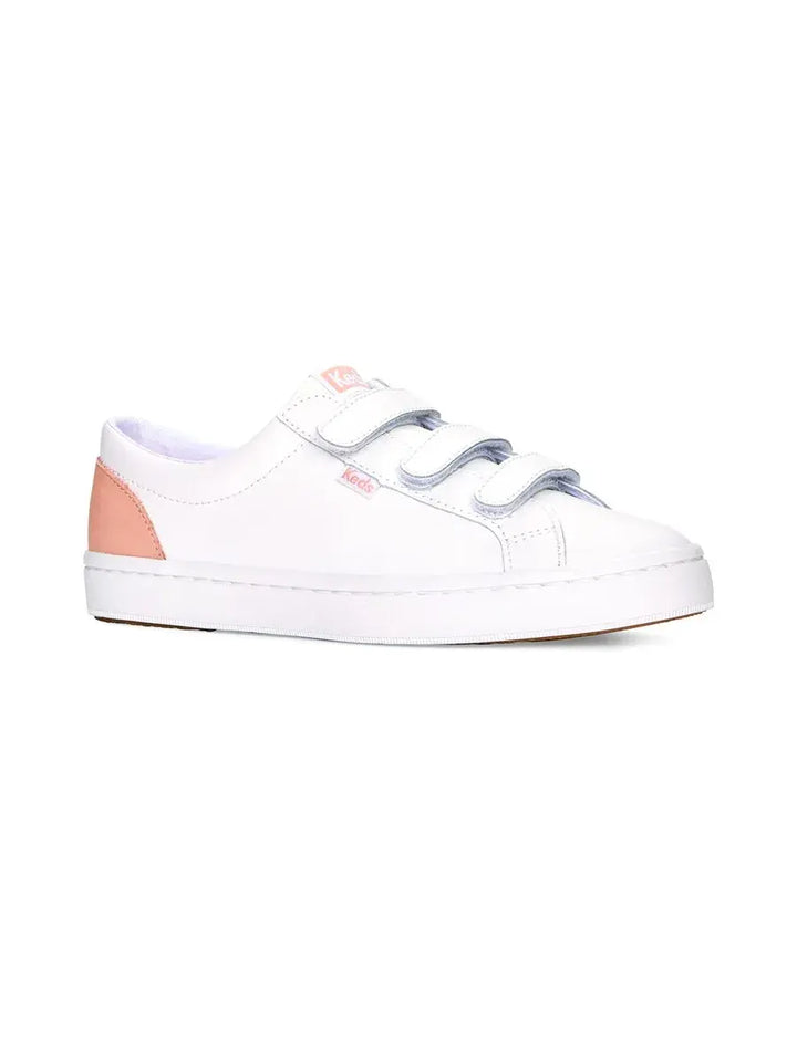 Keds Tiebreak Leather Sneakers - White Pink