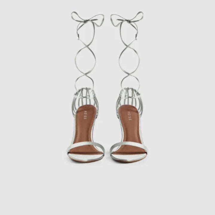 Reiss Women's Silver and Green Sandals