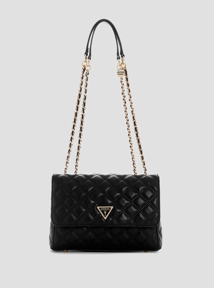 Guess Giully Black Crossbody Flap Bag