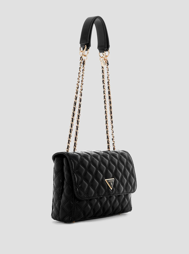 Guess Giully Black Crossbody Flap Bag