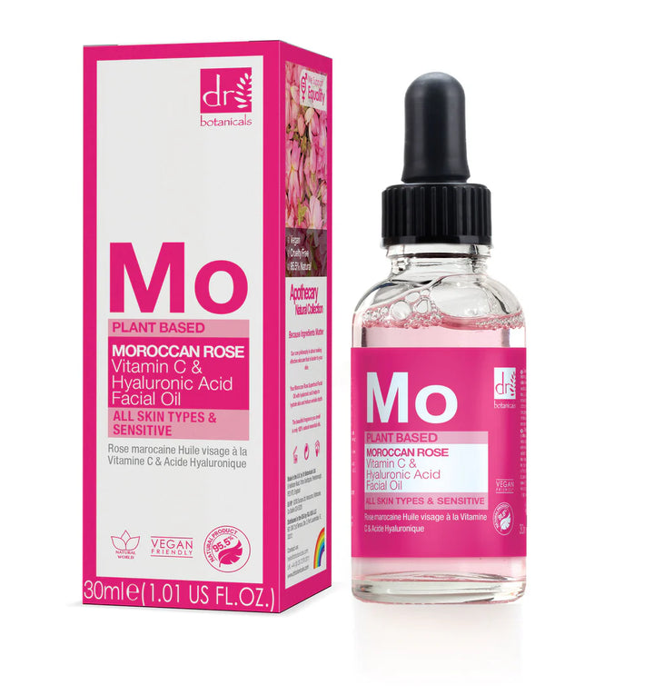 Dr Botanicals Moroccan Rose Facial Oil with Hyaluronic Acid & Vitamin C-30ml