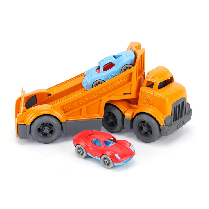 Green Toys Racing Truck with 2 Racer Cars