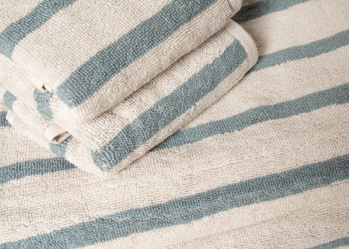Homelife Milos Stripe 4 Piece Towel Pack Mudrust