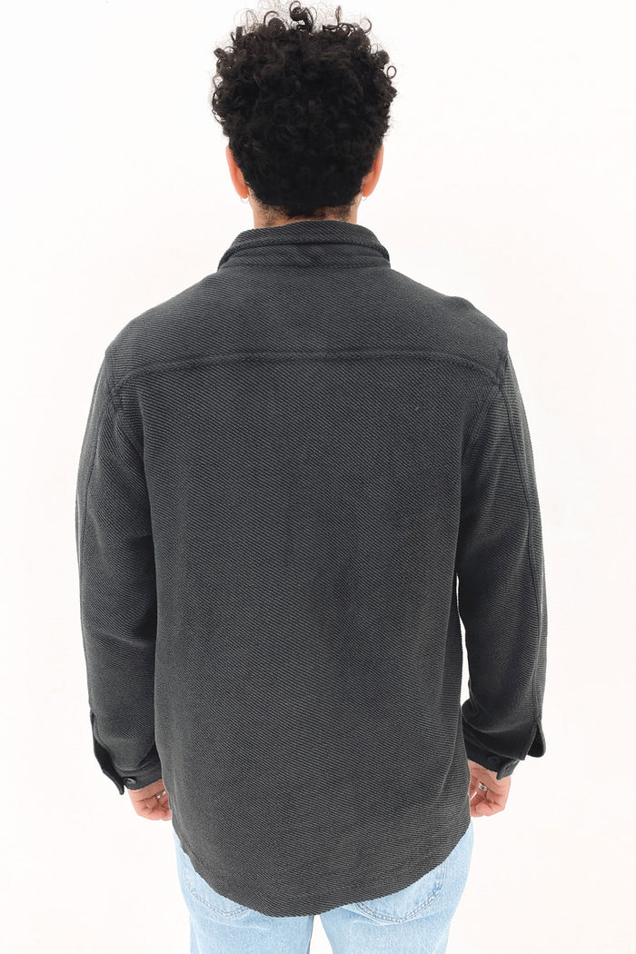 Silent Theory Men's Shutter Long Sleeves Shirt - Coal Large