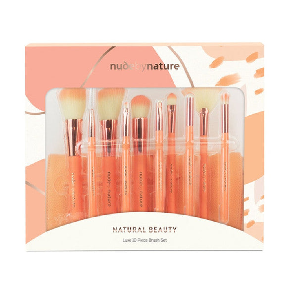 Nude by Nature Natural Beauty 10 Piece Brush Set