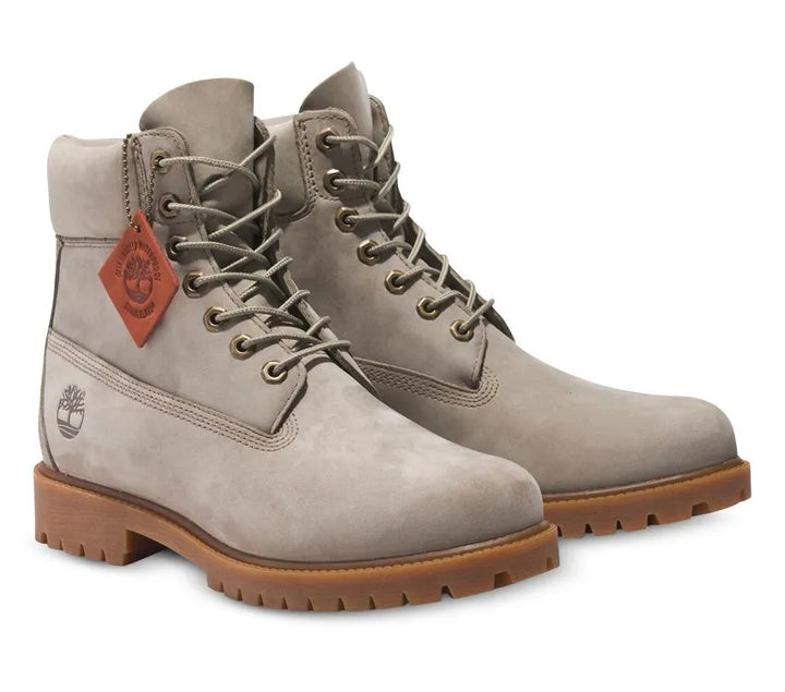 Timberland Men's Heritage 6 In Lace Boot - Light Taupe Nubuck