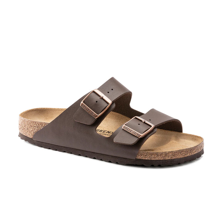 Birkenstock Arizona Birko-Flor Two Strap Regular Fit Sandals - Dark Brown