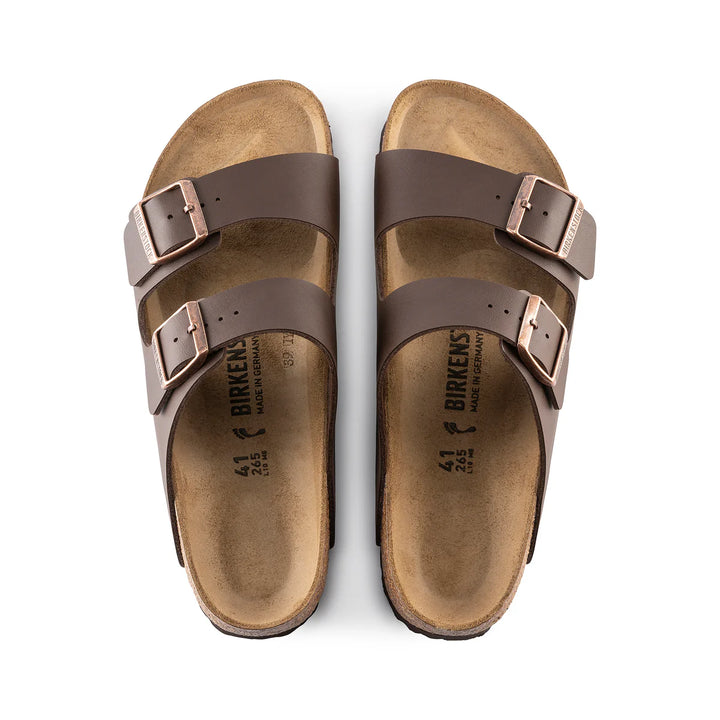 Birkenstock Arizona Birko-Flor Two Strap Regular Fit Sandals - Dark Brown