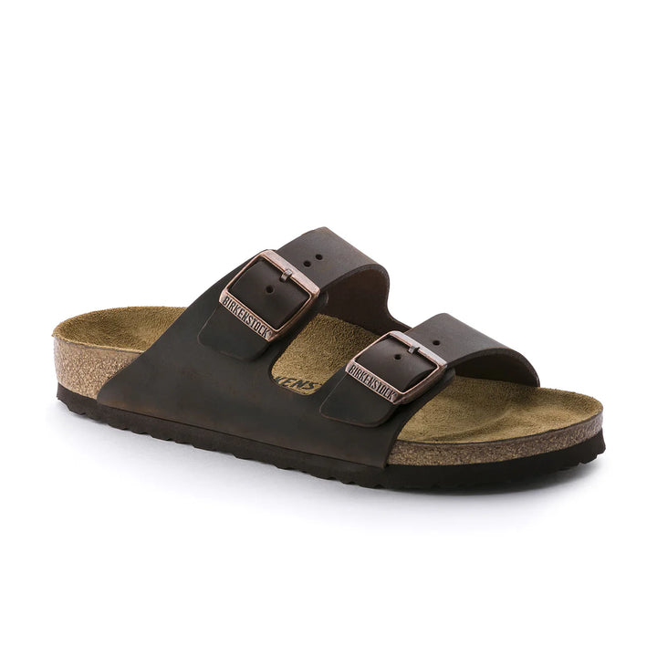 Birkenstock Arizona Oiled Leather Two Strap Regular Fit Sandals - Habana