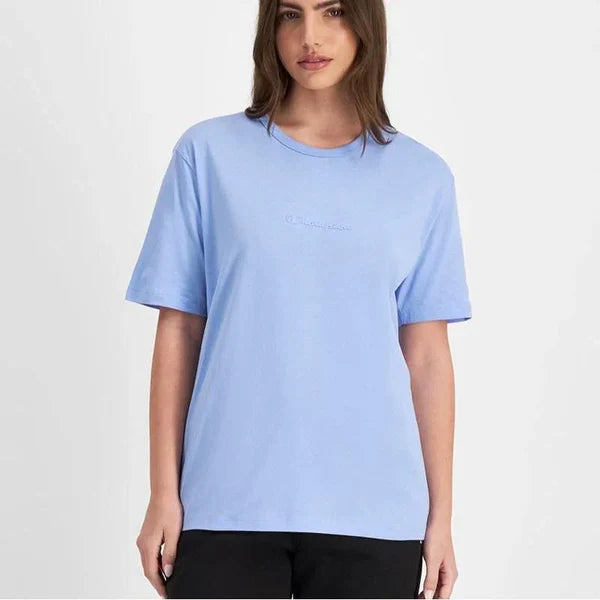 Champion Women's CH SCR SS Tonal Tee - Pewter Blue