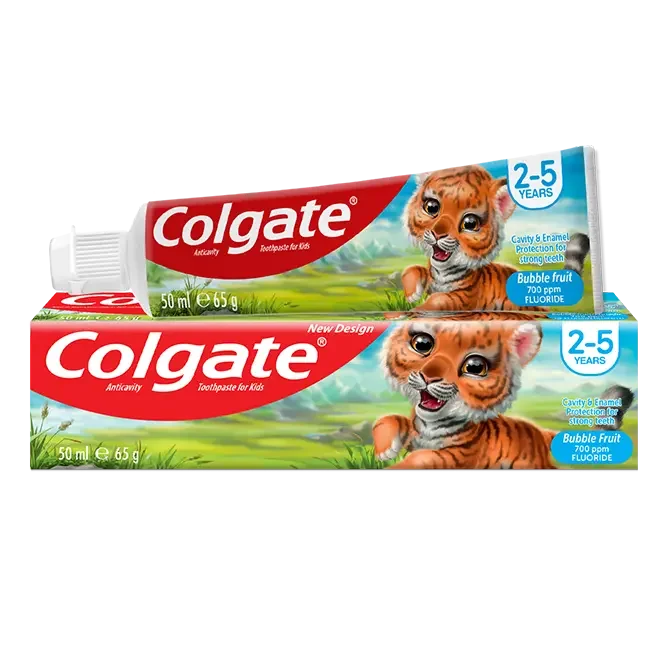 6X Colgate Kids Toothpaste 2-5 Years Bubble Fruit 50ml