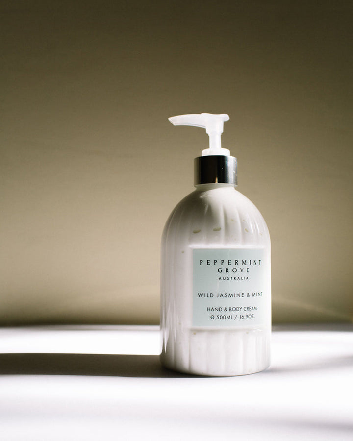 Peppermint Grove Hand Cream Pump 500ml Wild Jasmine & Mint