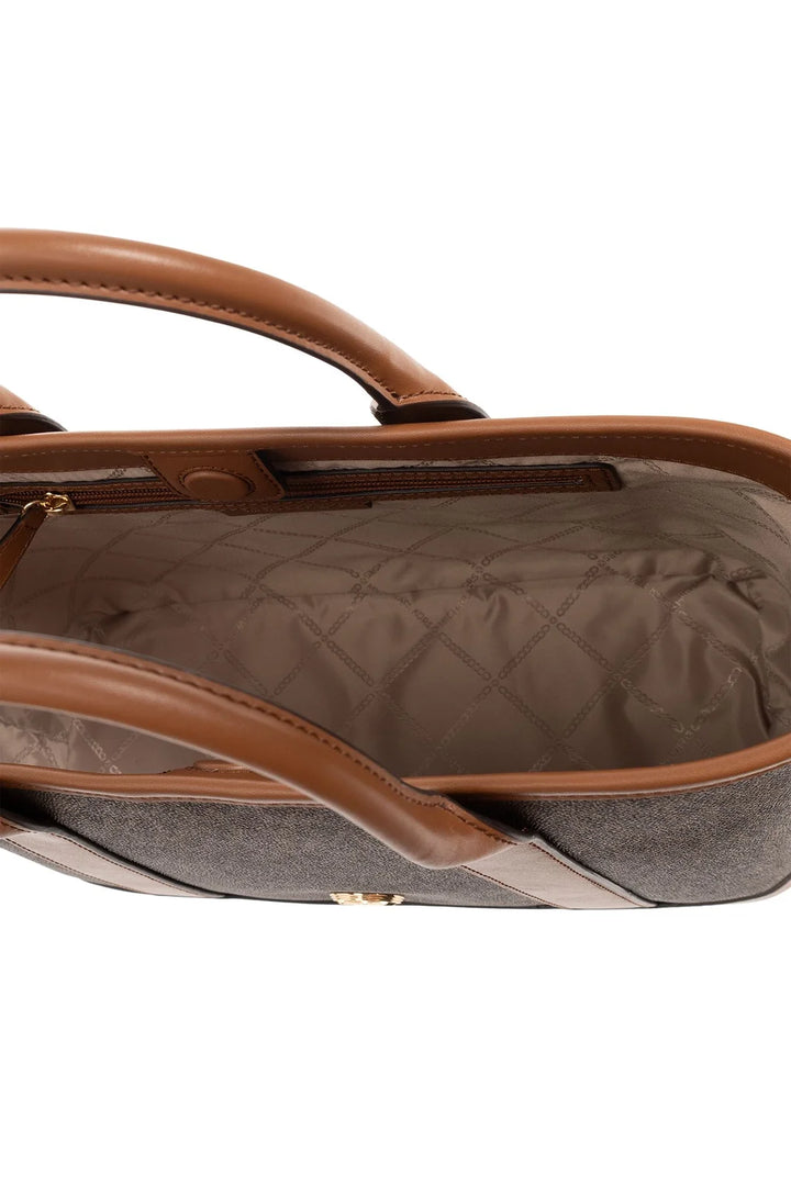 Michael Kors Women's Luisa Small Signature Logo Satchel - Brown/Luggage
