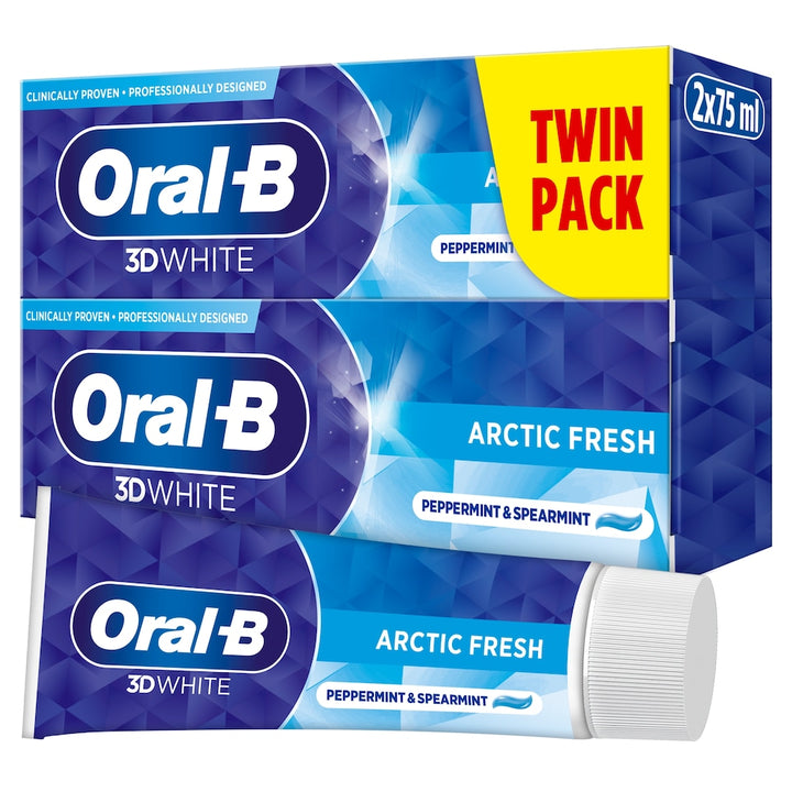 Oral-B 3D White 2X75ml Toothpaste Arctic Fresh Twin Pack