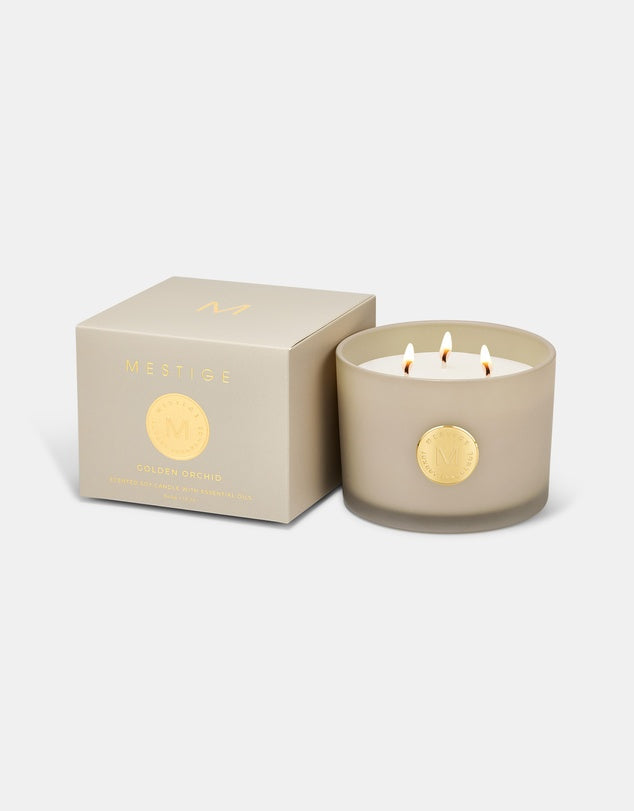Mestige Golden Orchid Serenity Scented Soy Candle