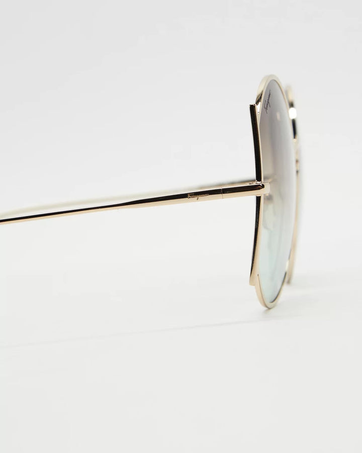 Salvatore Ferragamo SF244S Sunglasses - Light Gold Brown Mint Gradient