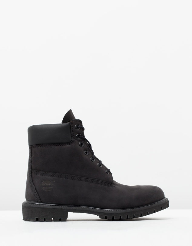 Timberland Mens Premium 6 In Lace Waterproof Boot - Black Nubuck