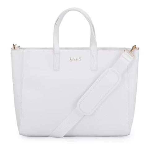 Kate Hill Travel Tote with Shoulder Strap White KH271W