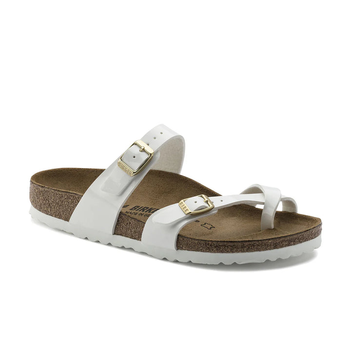 Birkenstock Mayari Birko Flor Thong Regular Fit Sandals - White