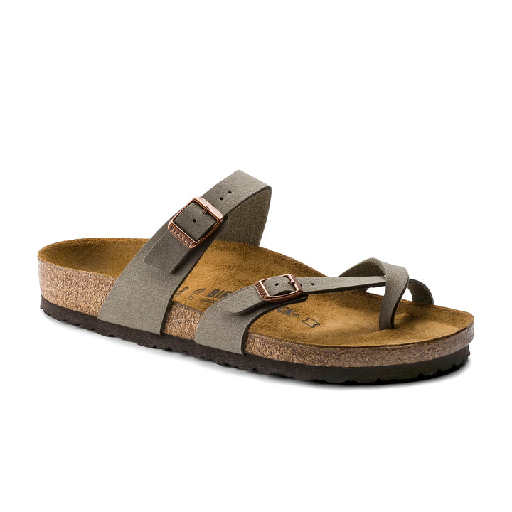 Birkenstock Mayari BFBC Nubuck Thong Regular Fit Sandals - Stone