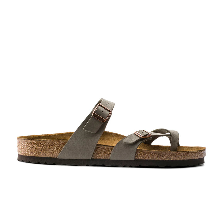 Birkenstock Mayari BFBC Nubuck Thong Regular Fit Sandals - Stone