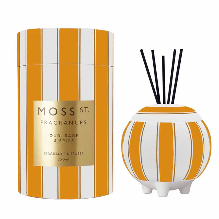 Moss St. Fragrances Oud, Sage & Spice Large Ceramic Diffuser 350ml