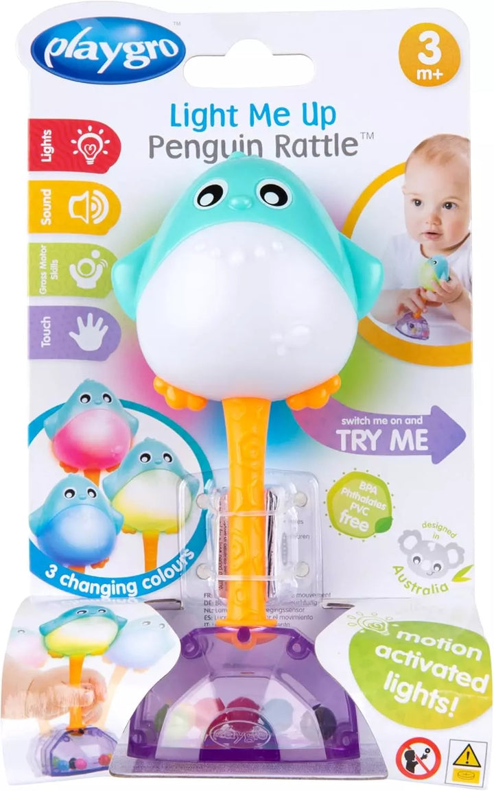 Playgro Light Me Up Penguin Rattle