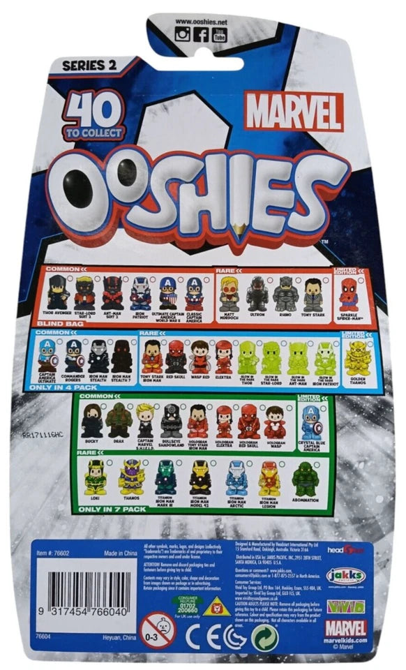Ooshie Pencil Toppers DC Comics Marvel 7 Pack