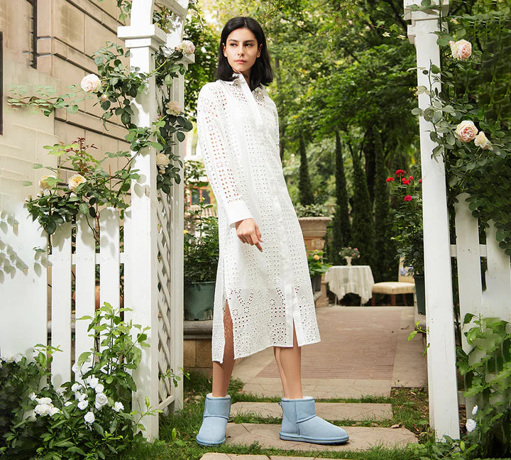 UGG Boots Mini Classic Suede Special Color Light Blue